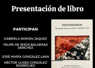 Invita UAdeC a la Presentación del Libro “Testimonios. Movimiento Obrero en CINSA y CIFUNSA, 1974”
