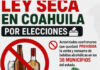 ANUNCIA GOBIERNO DE COAHUILA RESTRICCIÓN EN VENTA Y CONSUMO DE ALCOHOL DURANTE JORNADA ELECTORAL