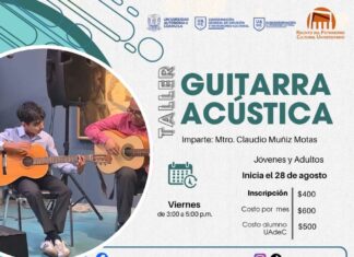 Convoca UAdeC a Inscribirse al Taller de Guitarra