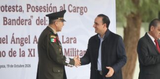 REFRENDA GOBERNADOR COORDINACIÓN CON NUEVO MANDO DE LA XI REGIÓN MILITAR